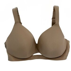 Cacique Lightly Lined Full Coverage Underwire Bra Size 46DD Tan Nylon spandex